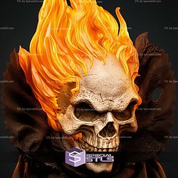 Ghost Rider Caleb Portrait Bust 371mm STL Files