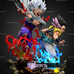 Gohan And Gotenks Saiya Legacy Diorama STL Files