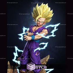 Gohan SSJ2 Thunder 318mm STL Files