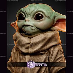 Grogu Portrait Bust 300mm STL Files