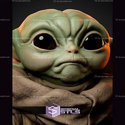 Grogu Portrait Bust 300mm STL Files