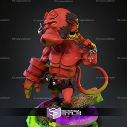 Hellboy In Fire Chibi STL Files