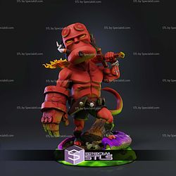 Hellboy In Fire Chibi STL Files