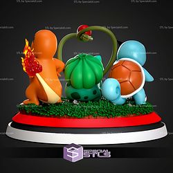 Kanto Starters Squirtle Bulbasaur And Charmander STL Files