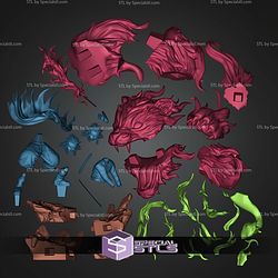 Kyojuro Rengoku Blood Battle 340mm STL Files