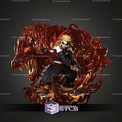 Kyojuro Rengoku Blood Battle 340mm STL Files
