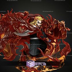 Kyojuro Rengoku Blood Battle 340mm STL Files