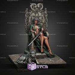 La Reina On Throne 75mm STL Files