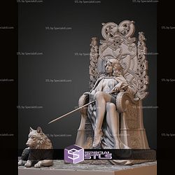 La Reina On Throne 75mm STL Files