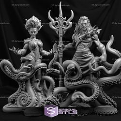 August 2019 Cecaelia Set Amini3D Miniatures