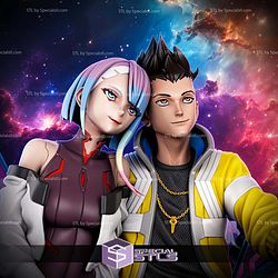Lucy and David Cyberpunk Edgerunners 300mm STL Files