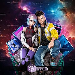 Lucy and David Cyberpunk Edgerunners 300mm STL Files