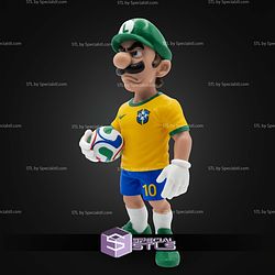 Luigi Brasil Soccer Multipart STL Files