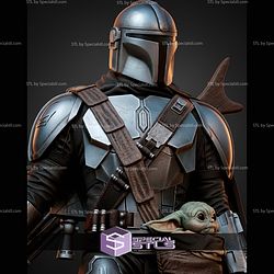 Mandalorian And Grogu 460mm STL Files