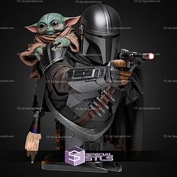 Mandalorian And Grogu Iconic Bust 134mm STL Files