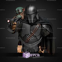 Mandalorian And Grogu Iconic Bust 134mm STL Files