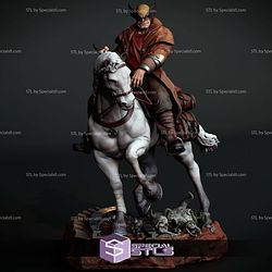 Old Man Logan Wolverine On Horse STL Files