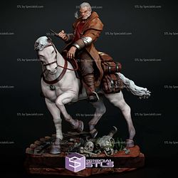 Old Man Logan Wolverine On Horse STL Files