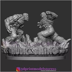 Hulk vs Thing Diorama From Marvel