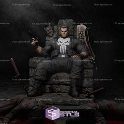 Punisher On Throne And Body STL Files