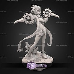 Rikku Final Fantasy And Weapon 266mm STL Files