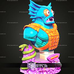Basic STL Collection Merman Bust