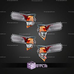 Cosplay STL Files Chainsawman Helmet V4