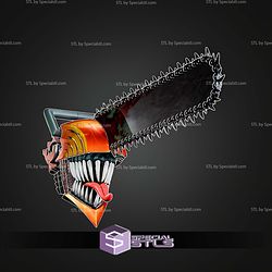 Cosplay STL Files Chainsawman Helmet V4
