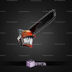Cosplay STL Files Chainsawman Helmet V4