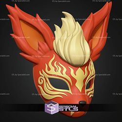Cosplay STL Files Flareon Kitsune Mask