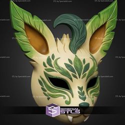 Cosplay STL Files Leafeon Kitsune Mask