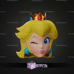Cosplay STL Files Princess Peach Helmet