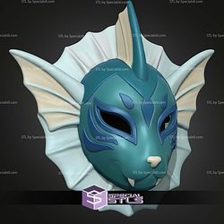 Cosplay STL Files Vaporeon Kitsune Mask