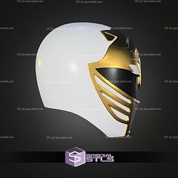 Cosplay STL Files White Ranger Helmet 2026