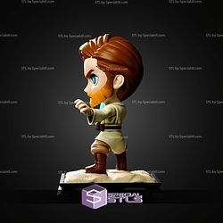 Obi Wan Kenobi and Lightsaber Chibi STL Files