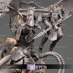 Sanguinius vs KaBandha WH40K STL Miniatures