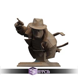 Spider Noir On Tower Bust STL Files