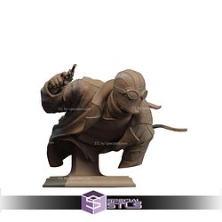 Spider Noir On Tower Bust STL Files