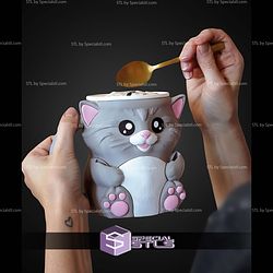 Super Basic Files Cuddles the Cat Ice Pint Holder