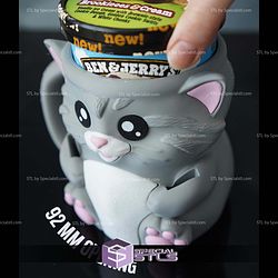 Super Basic Files Cuddles the Cat Ice Pint Holder