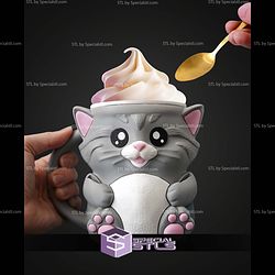 Super Basic Files Cuddles the Cat Ice Pint Holder