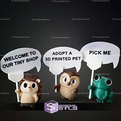 Super Basic STL Cute Animal Sign Holders