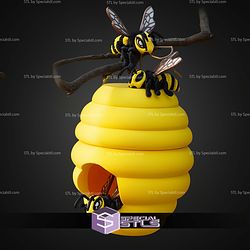 Super Basic STL Cute Flexi Bee and Beehive