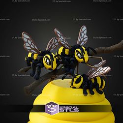 Super Basic STL Cute Flexi Bee and Beehive