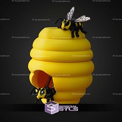 Super Basic STL Cute Flexi Bee and Beehive