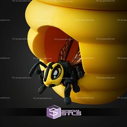Super Basic STL Cute Flexi Bee and Beehive