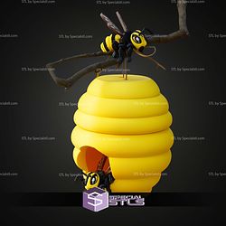 Super Basic STL Cute Flexi Bee and Beehive