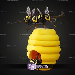 Super Basic STL Cute Flexi Bee and Beehive