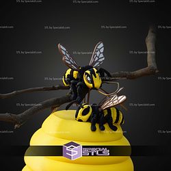 Super Basic STL Cute Flexi Bee and Beehive