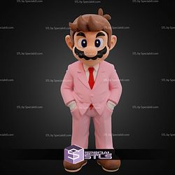 Super Basic STL Files Gentleman Mario Multipart